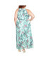Фото #2 товара Plus Size Rebecca Print Maxi Dress