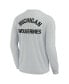 Men's and Women's Gray Michigan Wolverines Super Soft Long Sleeve T-shirt