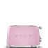 SMEG toaster TSF03PKEU (Pink) - 4 slice(s) - Pink - Steel - Buttons - Level - Rotary - 50's Style - China