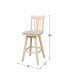 Фото #8 товара Высокий стул для бара International Concepts San Remo с вращением и автоматическим возвратом