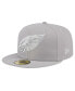 Фото #1 товара Men's Gray Philadelphia Eagles Color Pack 59FIFTY Fitted Hat