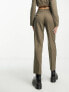 Noisy May tailored trousers co-ord in khaki