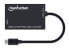 Фото #2 товара Manhattan USB-C to SFP Fibre Optic Converter - 5 Gbps (USB 3.2 Gen1 aka USB 3.0) - Gigabit (1000 Mbps) Ethernet Optical Network Connection - Open SFP Slot - Equivalent to US1GC30SFP - SuperSpeed USB - Fiber - Black - Three Year Warranty - Wired - USB Type-C - Fiber