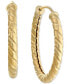 ფოტო #3 პროდუქტის Round Twist Small Hoop Earrings in 10k Gold, 5/8"