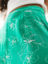 Glamorous wide leg trousers in green scribble floral GREEN WHITE SCRIBBLE, 36 - фото #9