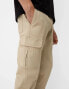 Bershka cargo trouser in sand