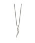 Фото #3 товара Chisel polished Italian Horn Pendant on a Cable Chain Necklace