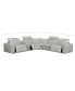 Фото #16 товара CLOSEOUT! Haigan 6-Pc. Leather "L" Shape Sectional Sofa with 3 Power Recliners, Created for Macy's