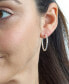 ფოტო #2 პროდუქტის Giani Bernini Polished Divot Small Hoop Earrings in Sterling Silver, 25mm, Created for Macy's