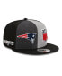 Фото #1 товара Men's Black, Gray New England Patriots 2023 Sideline 9FIFTY Snapback Hat