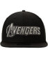 Фото #2 товара Men's Black The Avengers Logo 9FIFTY Adjustable Snapback Hat