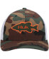 Men's Camo Bass Trucker Snapback Hat