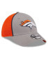Фото #3 товара Men's Gray Denver Broncos Pipe 39THIRTY Flex Hat