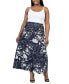 ფოტო #2 პროდუქტის Plus Size Elastic Waist Ankle Maxi Skirt