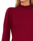 Women's Long Sleeve Smock Cuff Mock Neck Sweater Dress