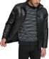 Фото #7 товара Men's Faux Leather Moto Jacket, Created for Macy's