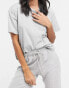 Фото #3 товара ASOS DESIGN mix & match jersey pyjama tee in grey marl