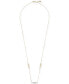 Фото #3 товара Wrapped diamond & Polished Bar 20" Collar Necklace (1/10 ct. t.w.) in 14k Gold, Created for Macy's