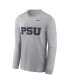 Фото #3 товара Men's Heather Gray Penn State Nittany Lions Alternate Logo Long Sleeve T-Shirt