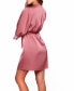 Plus Size Charlotte Satin and Lace Short Robe