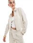 Фото #4 товара Mango linen co-ord jacket in beige