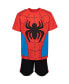 Фото #7 товара Toddler Boys Spidey and His Amazing Friends Miles Morales T-Shirt and Mesh Shorts Outfit Set to