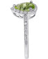 ფოტო #4 პროდუქტის Peridot (5/8 ct. t.w.) & Diamond (1/8 ct. t.w.) Ring in 14k White Gold