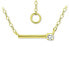 Фото #1 товара Giani Bernini cubic Zirconia Solitaire Bar Pendant Necklace, 16" + 2" extender, Created for Macy's