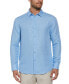 Фото #1 товара Men's Long Sleeve Button Front Linen Blend Dobby Shirt