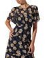 ფოტო #3 პროდუქტის Women's Floramae Floral Ruffle-Trim Midi Dress