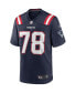 Фото #3 товара Men's Bruce Armstrong Navy New England Patriots Game Retired Player Jersey
