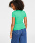 ფოტო #2 პროდუქტის Women's Short-Sleeve Ribbed T-Shirt, Created for Macy’s