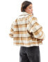 Levi's check wool blend flannel shrunken 90s jacket in beige