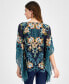 Фото #2 товара Women's Printed Poncho Top, Created for Macy's