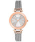 ფოტო #1 პროდუქტის Women's Stainless Steel Mesh Bracelet Watch 30mm