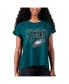 Фото #1 товара Women's Green Philadelphia Eagles Abigail Back Slit T-shirt
