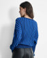 Фото #2 товара Women's Striped Dropped-Sleeve Crewneck Sweater