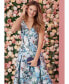 Women's Floral Jacquard Midi Dress