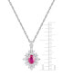 Фото #3 товара Macy's sapphire (1 ct. t.w.) and Diamond (1/5 ct. t.w.) Pendant Necklace in 14k White Gold (Also Available in Ruby)