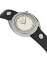 ფოტო #2 პროდუქტის Women's Tortona Crystal 2 Hand Quartz Black Genuine Leather Watch, 38mm