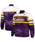 Фото #1 товара Men's Purple, Gold Los Angeles Lakers Big and Tall Heavyweight Full-Snap Satin Jacket