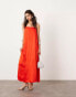 Фото #2 товара ASOS EDITION statement strappy cami maxi dress in red