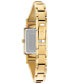 ფოტო #4 პროდუქტის Women's Diamond-Accent Gold-Tone Stainless Steel Bangle Bracelet Watch 18x33mm