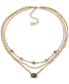 Фото #1 товара Anne Klein gold-Tone Color Stone Layered Pendant Necklace, 16" + 3" extender