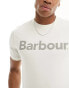 Barbour large logo t-shirt in white