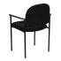 Фото #2 товара Comfort Black Fabric Stackable Steel Side Reception Chair With Arms