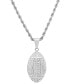 ფოტო #3 პროდუქტის Men's Crystal American Football 24" Pendant Necklace