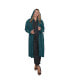 Фото #1 товара Women's Plus Size Denim Tencel Hooded Long Trench Coat
