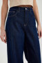 Wide Leg Yüksek Bel Geniş Paça Crop Jean Pantolon C3840ax24sp