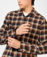 ფოტო #3 პროდუქტის Men's Brushed Ombre Plaid Shirt